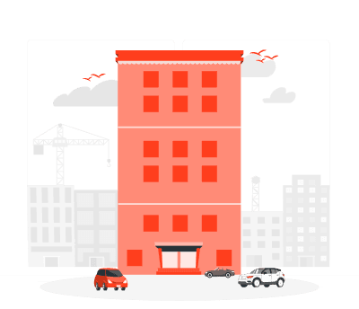 Car rental agency illustration