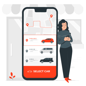 Local and outstation rides illustration