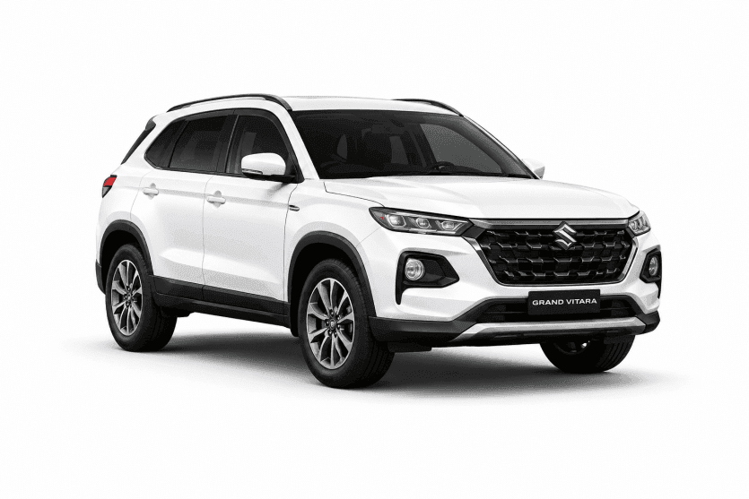 White SUV car